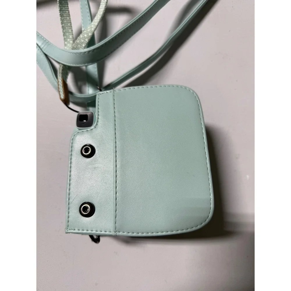 Fujifilm Instax Mini 8 Instant Film Camera Mint Green Polka Dot with Case Strap